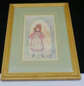 P BUCKLEY MOSS SIGNED, FRAMED & MATTED ART PRINT OF GIRL, MARISSA, 363 OF 1,000 - Picture 1 of 6