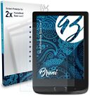 Bruni 2x Folie für PocketBook Basic Lux 2 Schutzfolie Displayschutzfolie