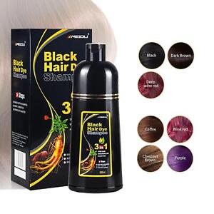 Hair Dye Shampoo Instant 3 in 1 +100% Grey Coverage - Herbal Ingredients