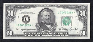 FR. 2121-L* 1981-A $50 *STAR* FRN FEDERAL RESERVE NOTE SAN FRANCISCO, CA GEM UNC - Picture 1 of 2
