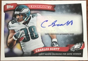 2010 Topps Peak Performance Autographs Charles Scott PPA-CS Philadelphia Eagles - Picture 1 of 2