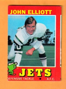 John Elliott New York Jets 1971 Topps #153 Warren Texas Longhorns - Imagen 1 de 2