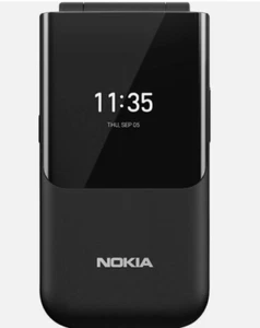 Nokia 2720 Flip 4G Dual SIM Unlocked, 2.8 Inch-Brand New Sealed Box-Black & Grey - Afbeelding 1 van 5