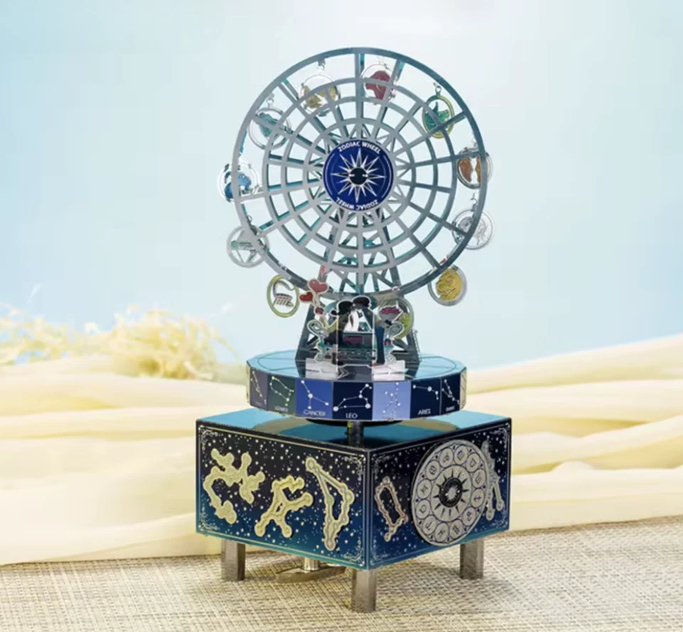DIY Zodiac Ferris Wheel Music Box | Stainless Steel 3D Puzzle Kit Mechanical  - Image 1 of 4