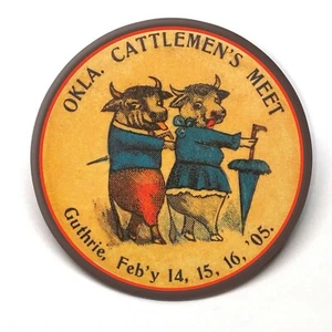 Oklahoma Cattlemen Guthrie OK Fridge Magnet BUY 3 GET 4 MORE FREE MIX & MATCH - Picture 1 of 2