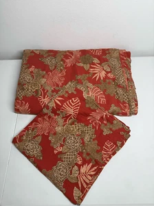 Set piumone/federe Tommy Bahama cotone egiziano rosso oro misura 108”x 86” - Foto 1 di 16