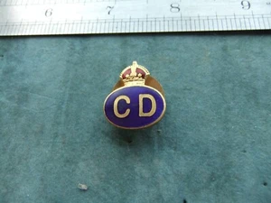 ww2 badge civil defence CD civilian home front war effort volunteer military - Picture 1 of 2