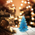3er Set Kristall-Weihnachtsbaum-Deko in Blau mit Geschenkbox