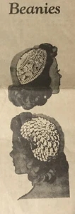 7598 gorros de ganchillo vintage x 2 patrones de ganchillo (reproducción) - Imagen 1 de 1