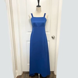 Adrianna Papell Occasions Royal Blue Formal Maxi Dress Chiffon Evening Gown SZ 4 - Picture 1 of 12