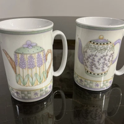 Par de tazas de jardín de té de lavanda Debbie Mumm Sakura Foto 1 de 4