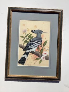 Oil Painting On Canvas Unsigned "Hoopoe"? Nicely Framed - Picture 1 of 9