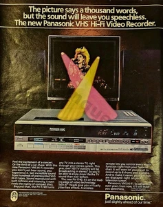 1985 Panasonic VHS Video Recorder Electronics Tapes PRINT AD Wall Decor (4537) - Picture 1 of 1