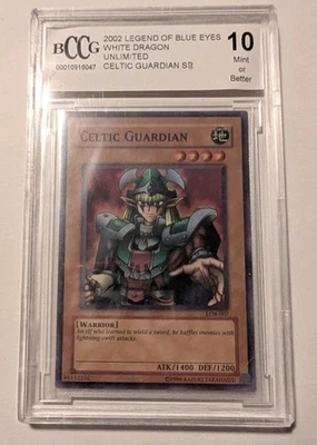 Yugioh Trading Card: Celtic Guard LOB-007 SR Unlimited BCCG 10 Mint Vintage Y2K - Image 1 of 4