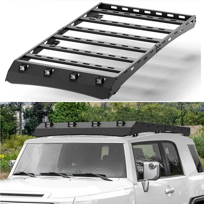 Top Rack For Toyota FJ Cruiser 2006-2014 Steel Roof Rack Basket Cargo Foto 1 de 4