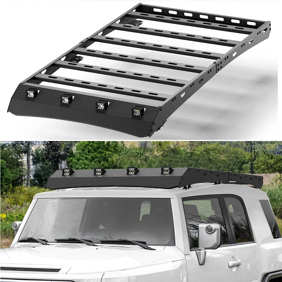 Top Rack For Toyota FJ Cruiser 2006-2014 Steel Roof Rack Basket Cargo — 第 1/4 张图片