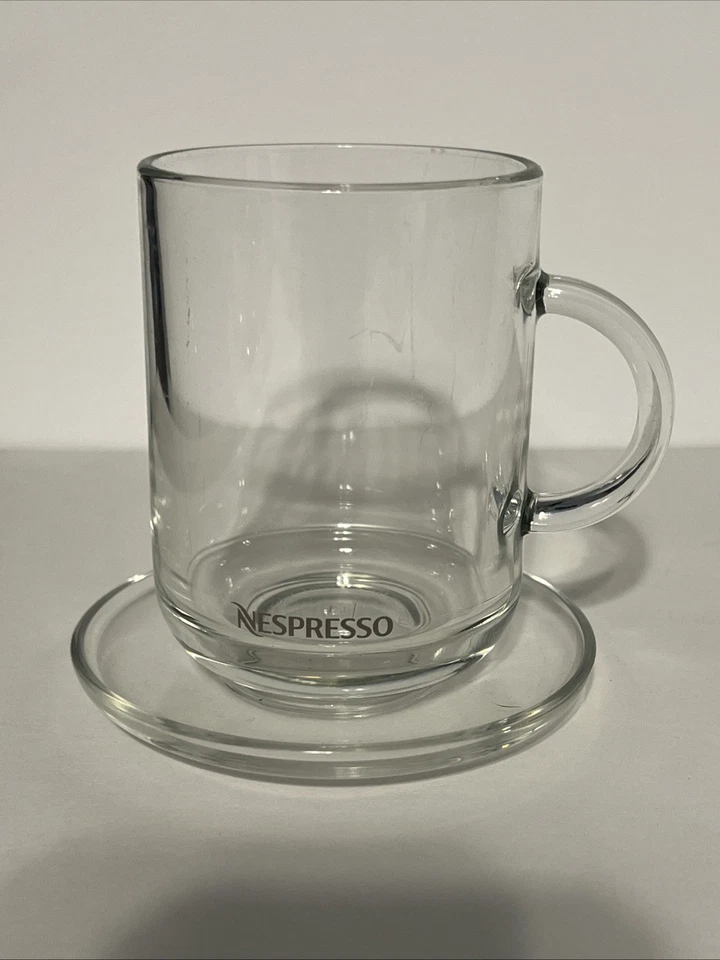 Taza y platillo de café espresso Nespresso Konstantin Grcic vidrio templado Foto 1 de 3