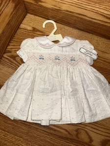 VTG Seasons By Feltman Baby Girl’s One Piece Sunday Church Dress Ivory White 6MO - Picture 1 of 7