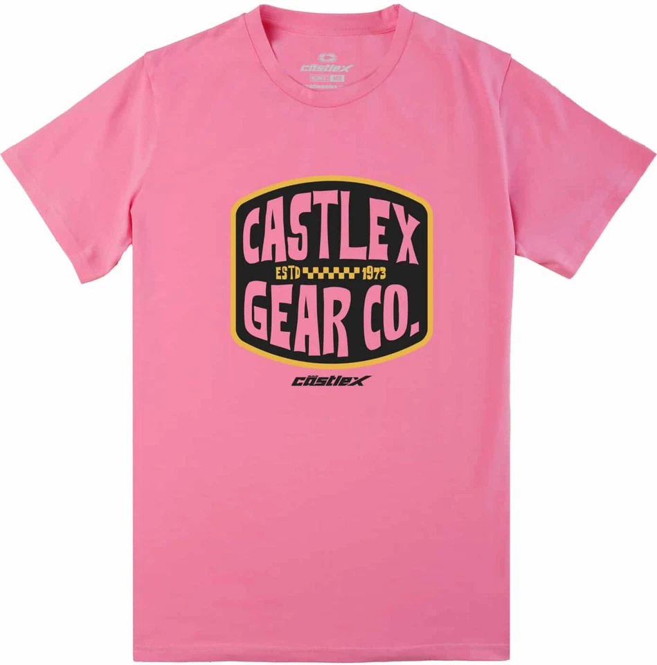 Camiseta Castle X Deuce Mujer Manga Corta Rosa/Negro/Dorado Foto 1 de 1