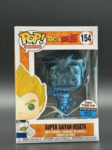 Funko Pop! Dragon Ball Z - Super Saiyan Vegeta #154 Blu Cromo - Giocattolo Tokyo NYCC - Foto 1 di 6