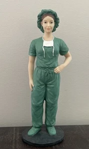 Ebony Treasures Professional Female Nurse in Scrubs Figurine, 7.5" Tall - Picture 1 of 7