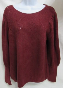 Liz Claiborne Sweater Dolman Sleeve Pullover Burgundy Women's Large New - Picture 1 of 6