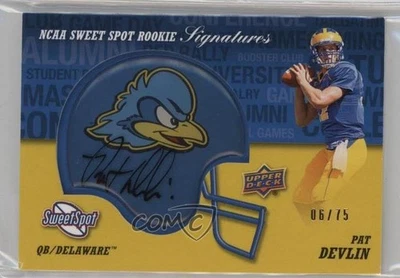 2011 Upper Deck Sweet Spot Rookie Signatures Variations /75 Pat Devlin Auto RC - Image 1 of 2