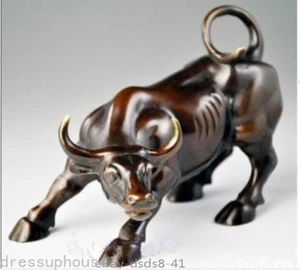 1 Stück große Bronze wilde Stier OX Statue Wohndeko - Bild 1 von 2
