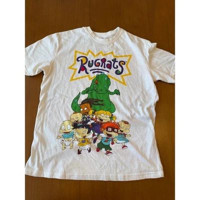 Camiseta Nickelodeon Rugrats Años 90 Gráfico de Dibujos Animados Retro Reptar Camiseta Blanca Foto 1 de 4
