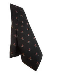 Robert Talbott Skifahren Abfahrt Figuren All Over Tie Blau Vintage Preppy Seide - Bild 1 von 6