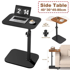 Adjustable C-Shaped Sofa Side End Table Coffee Laptop Table Living Room Bedroom - Picture 1 of 40