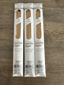 Lot of 3 Coats and Clarks Invisible Zippers  Casa Collection 20-22 Inc 50-55 Cm - Picture 1 of 4