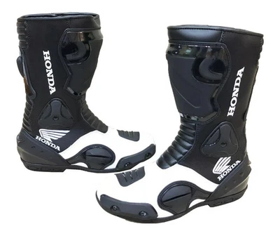 Nuevas botas de cuero de vaca para motociclista de motociclista de carreras botas de cuero para hombre Foto 1 de 4