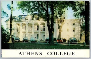 Vtg Alabama AL Founders Hall Athens College 1950s View Old Chrome Postcard - Picture 1 of 2