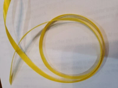 Yellow Double Faced Satin Ribbon, 1/4-Inch, 10 Yards - Image 1 of 3