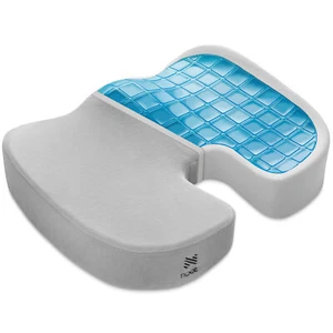 Gel Enhanced Memory Foam Seat Cushion Pillow Office Desk Chair Wheelchair, Gray - Picture 1 of 7