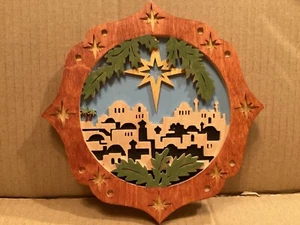 Bethlehem Skyline Krippe Holzschnitt von Jack Bokesch - Bild 1 von 4