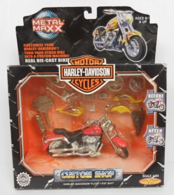 Metal Maxx Die Cast 1:20 Scale Custom Shop Harley Davidson FLSTF Fat Boy - Image 1 of 4