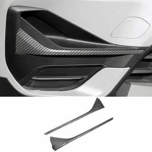For BMW X1 F48 2020-2021 Carbon Fiber ABS Exterior Front Fog Light Strip Trim - Bild 1 von 5
