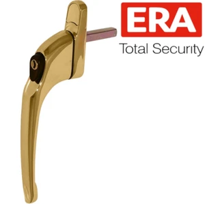 ERA Maxim Inline UPVC Locking Window Handle - Polished Gold 30mm spindle - Picture 1 of 3