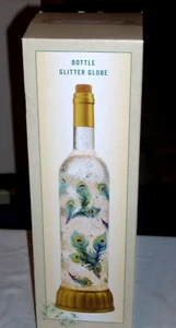 Cracker Barrel Peacock Bottle Glitter Globe 17" New In Opened Box Tested - Picture 1 of 3