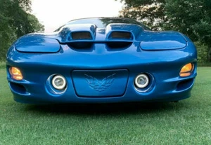 Halo LED White Angel Eye Fog Lamps Lights 1993-2002 Pontiac Firebird Trans Am - Picture 1 of 12