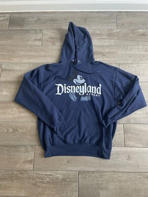 Disney Parks Resort Hoodie Sweatshirt Mickey Mouse Hanes Adult Large blue - Image 1 of 4