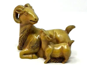 Vintage 5" Schaf mit Babystatue - Bild 1 von 8