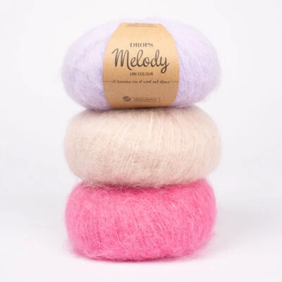 Bulky Alpaca yarn Drops MELODY Fluffy yarn 20+ COLORS Fast shipping - Image 1 of 4