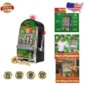 Mini máquina tragamonedas interactiva de casino: campana de bote y características de devolución de monedas - Imagen 1 de 8