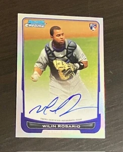 WILIN ROSARIO auto rc 2013 Bowman Chrome REFRACTOR #d /500 ROCKIES - Picture 1 of 2