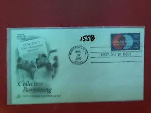 U. S. Stamp FDC # 1558- Collective Bargaining- ArtCraft cachet- comb. shipping - Picture 1 of 1