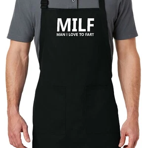 Funny Fart Joke Farting Apron Cooking Grilling BBQ gift Man I Love To Fart MILF - Picture 1 of 6