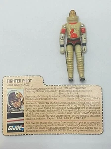 1983 GI Joe Ace con carta personaggio V1 S2 3,75" - Foto 1 di 7